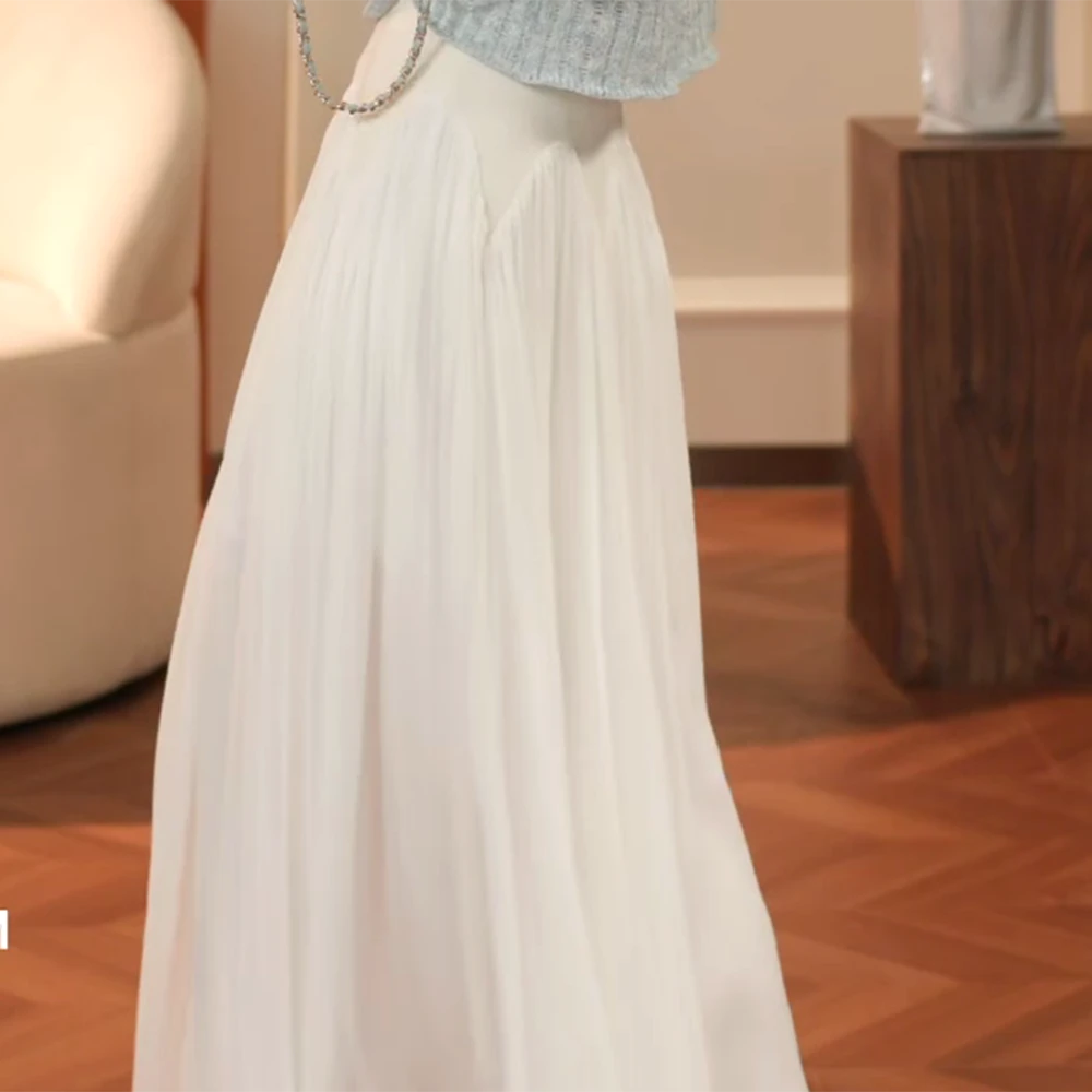 【如天鹅般优雅】春夏褶皱飘逸感气质轻奢轻熟风半身裙