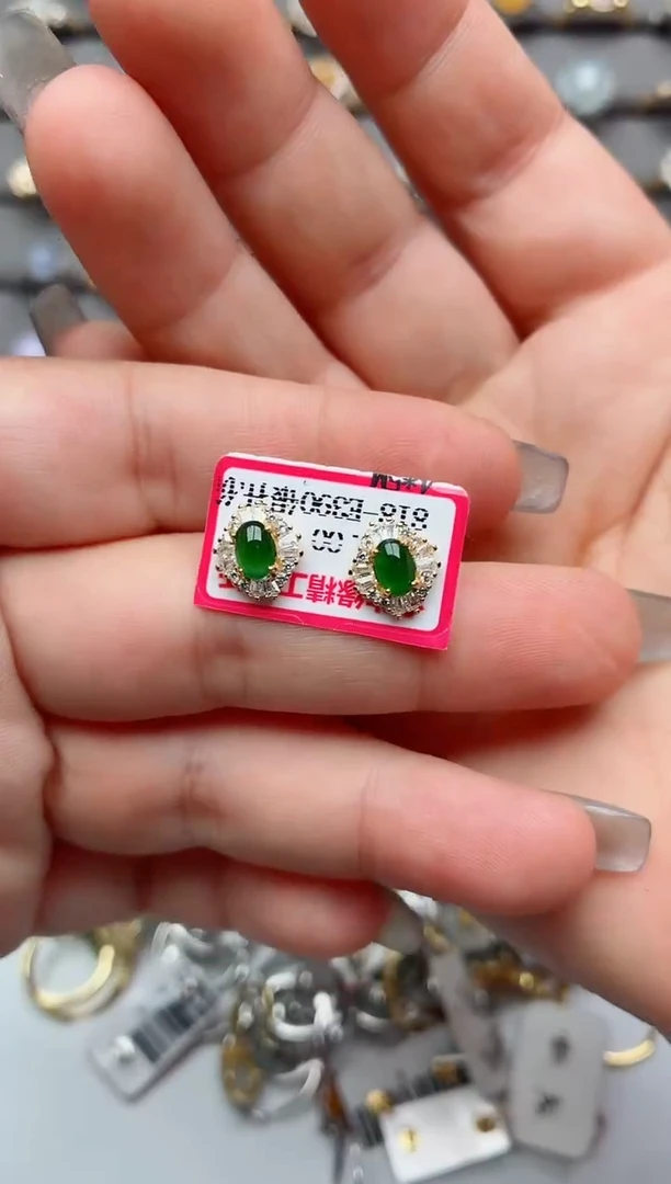 银S925镶嵌戒指翡翠.