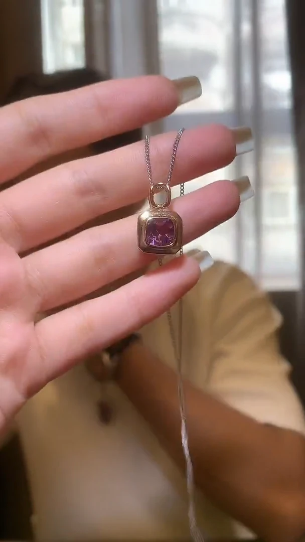 颈饰银S925镶嵌紫晶【宝石世家严选】