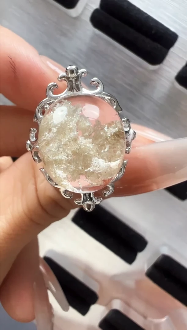 【闪购商品】水晶戒指银S925镶嵌发一（045）