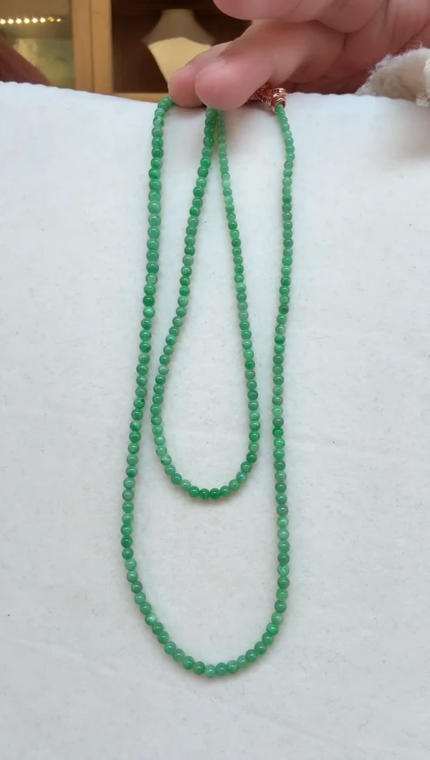 颈饰未镶嵌翡翠珠链
