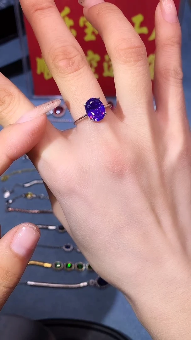 【闪购商品】紫晶戒指银S925镶嵌11111