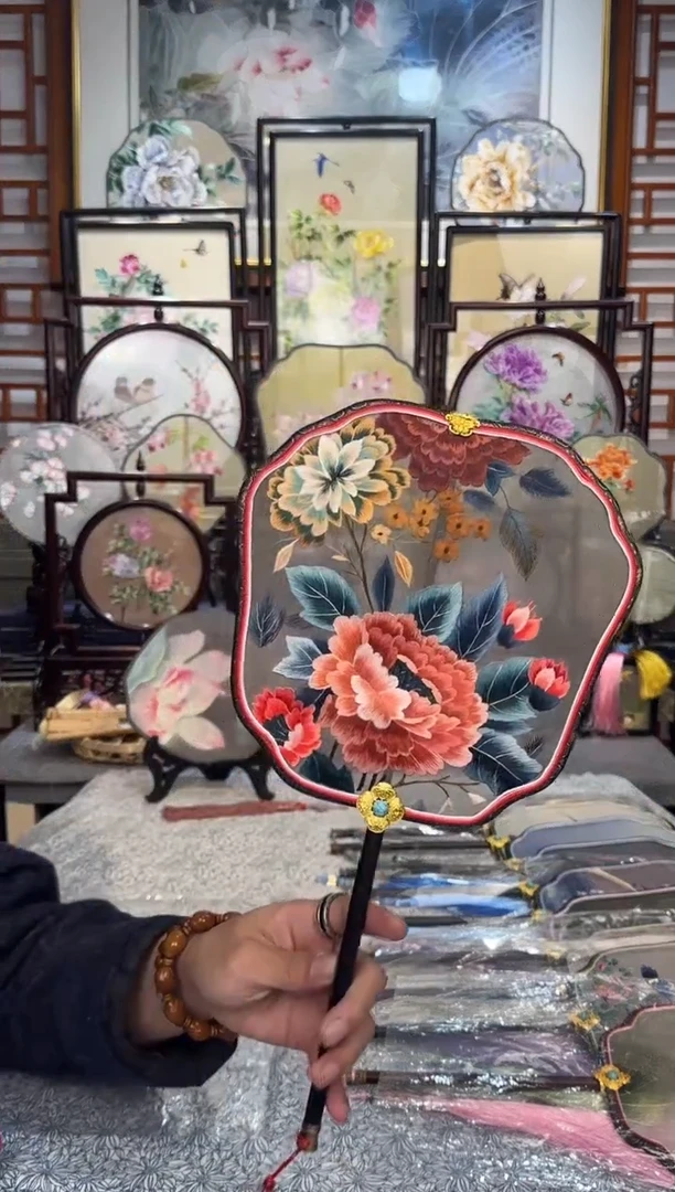 扇子纯手工苏绣团扇