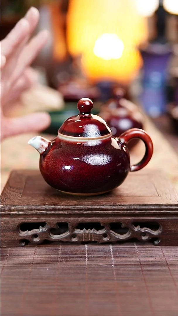 367钧瓷 玉石釉容天壶110cc