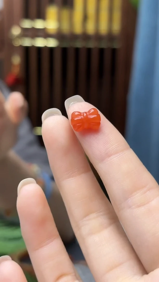 未镶嵌南红玛瑙挂件南红蝴蝶结配饰DN