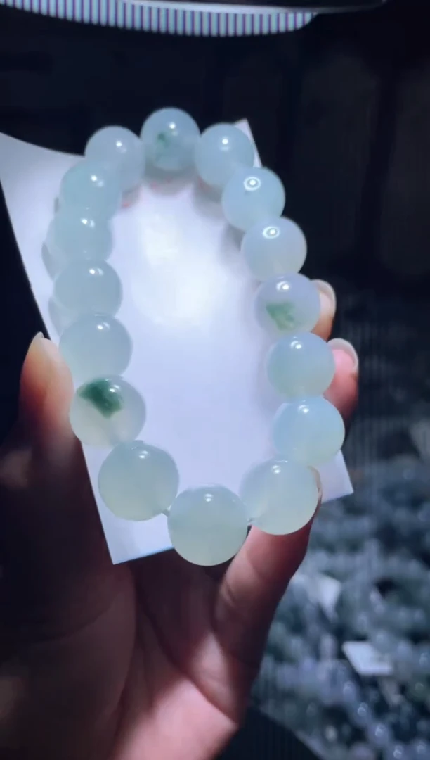 未镶嵌定制翡翠天然缅甸翡翠手串64