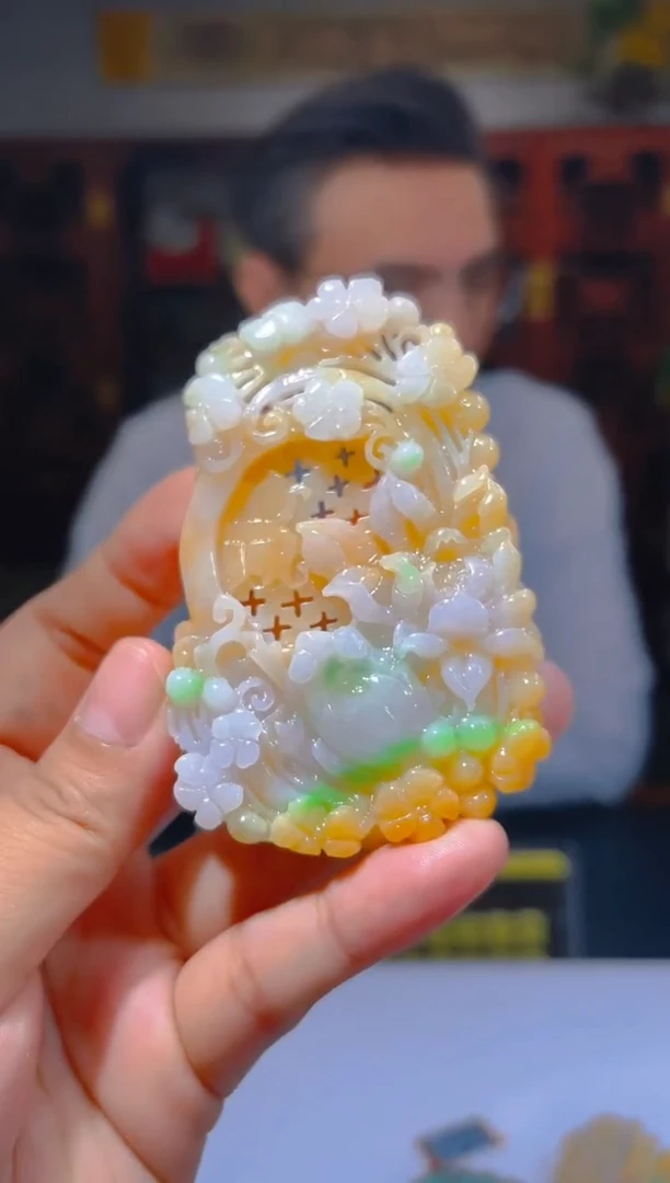 未镶嵌定制翡翠17/1010/L/发其一件/花