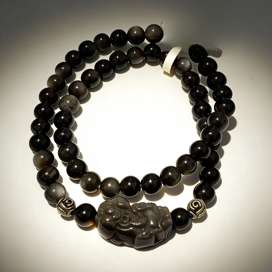 黑曜石貔貅男女款精美手串 MTS 182