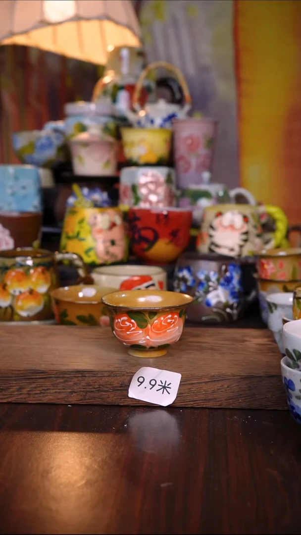 杯子陶泥垚手作 景德镇手工手绘陶瓷器物