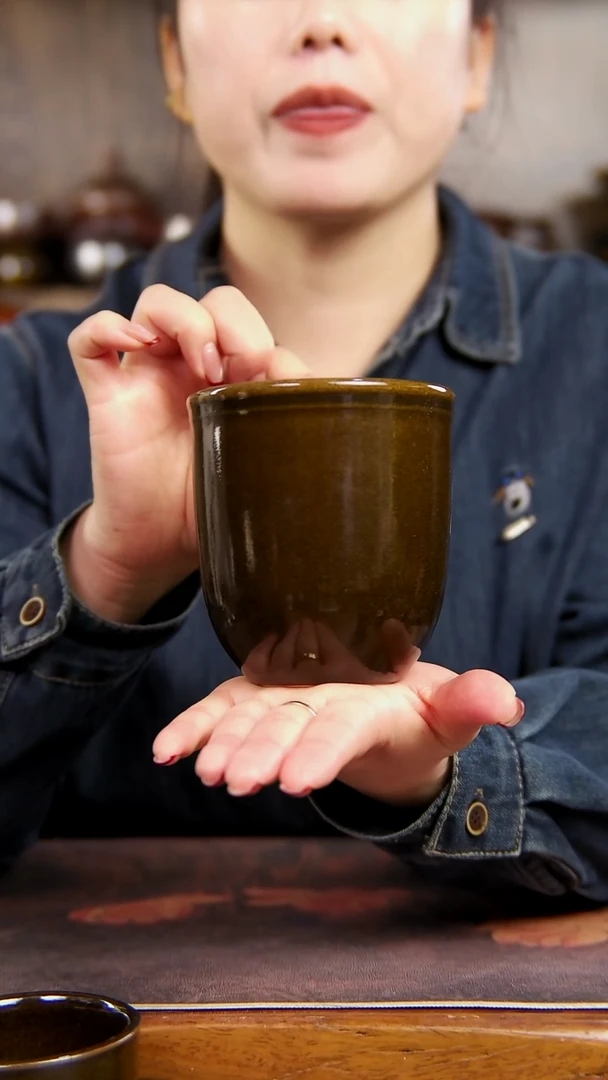 鳝鱼黄色瓮杯原矿釉b