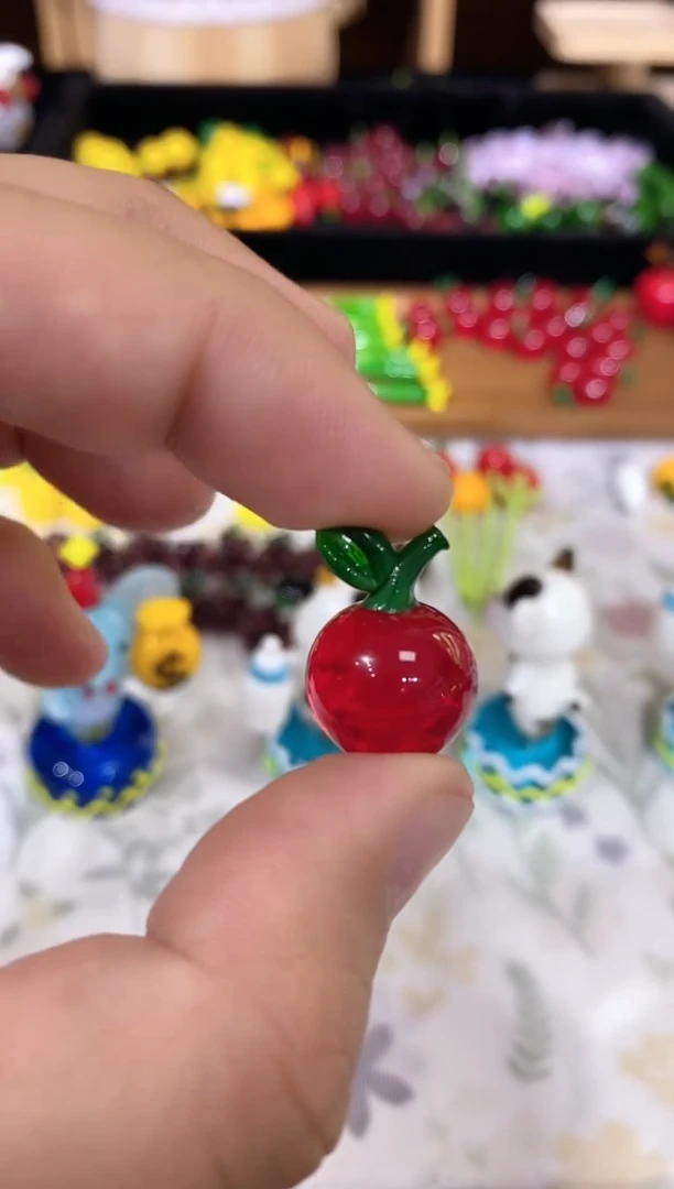 琉璃手工艺品苹果