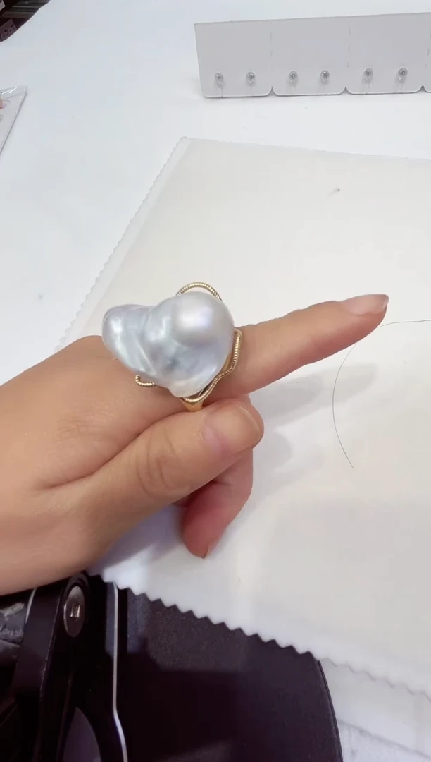 未镶嵌项链淡水珍珠巴洛克戒指