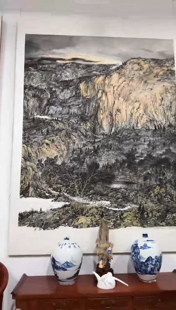 国画谢*新赵一农-国画山水48平尺