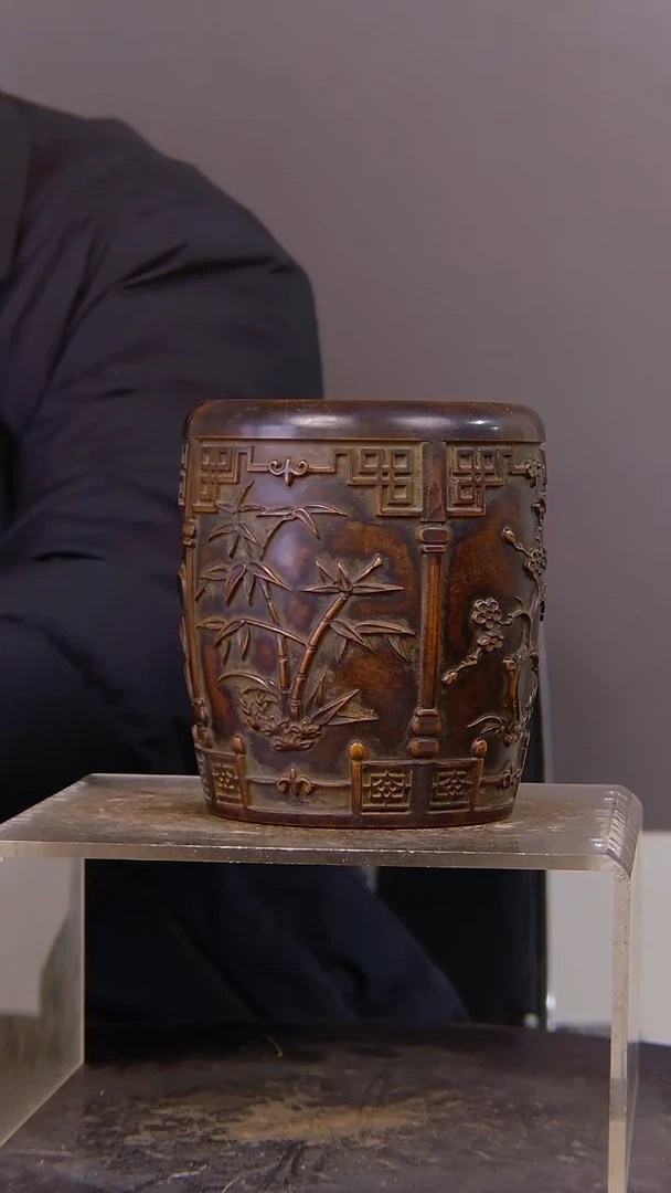 用****8山水铜缘紫铜香炉结缘1111