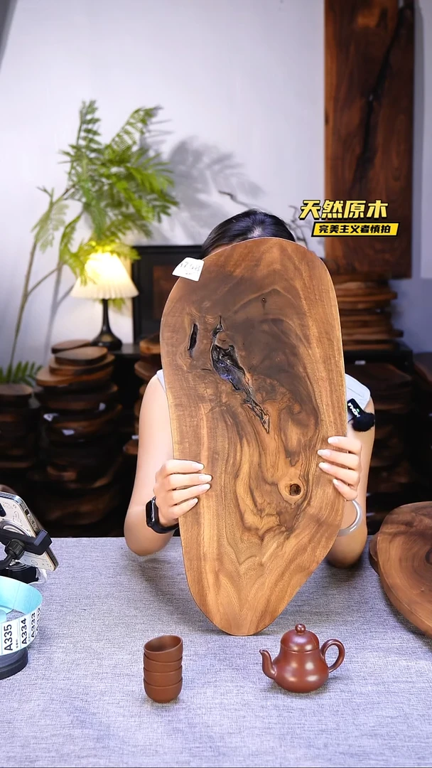 木北美黑胡桃原木.干裂疤结不属于商品质量问题完美主义者慎拍
