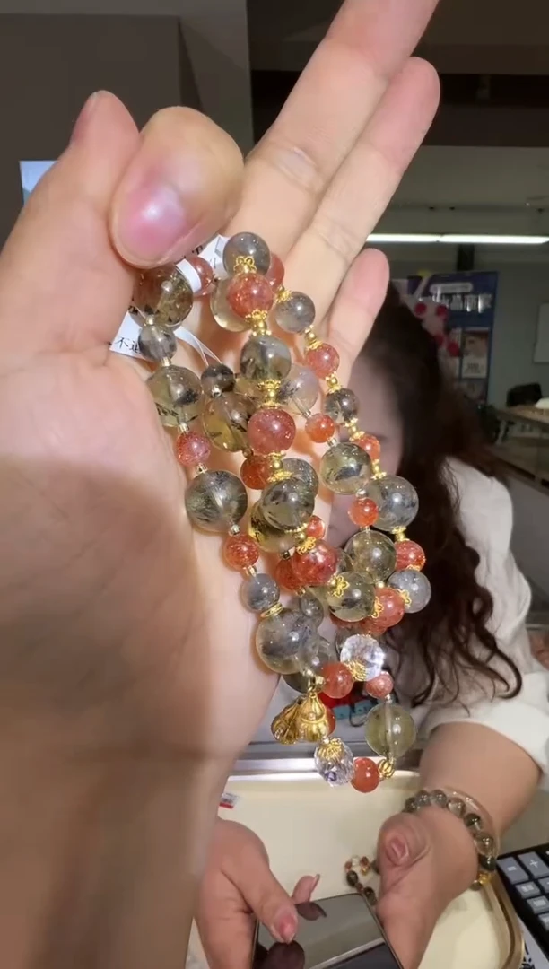 未镶嵌手串水晶黑羽配比手串 多样发一