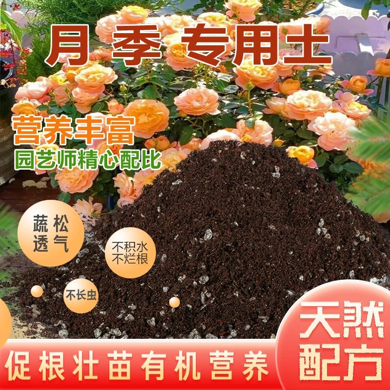 养花配比营养土月季玫瑰生根有机土月季专用营养土疏松