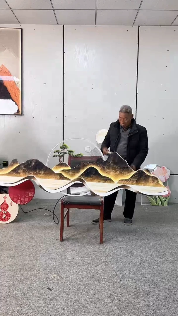 横款腾彩工艺装饰画定制-60*180