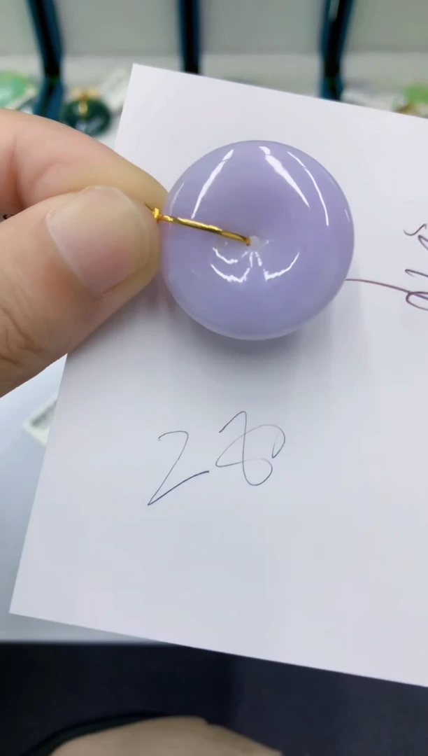 颈饰18K金镶嵌翡翠翡翠