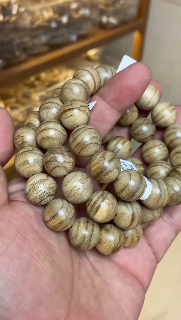 沉香手串 达拉干圆珠单圈虎皮纹1.5多样性发其一