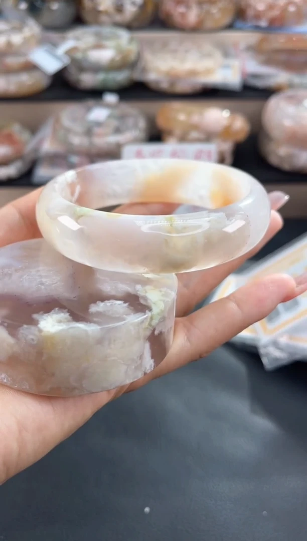 未镶嵌手镯石英质玉65（赠品镯心 不保证完美）