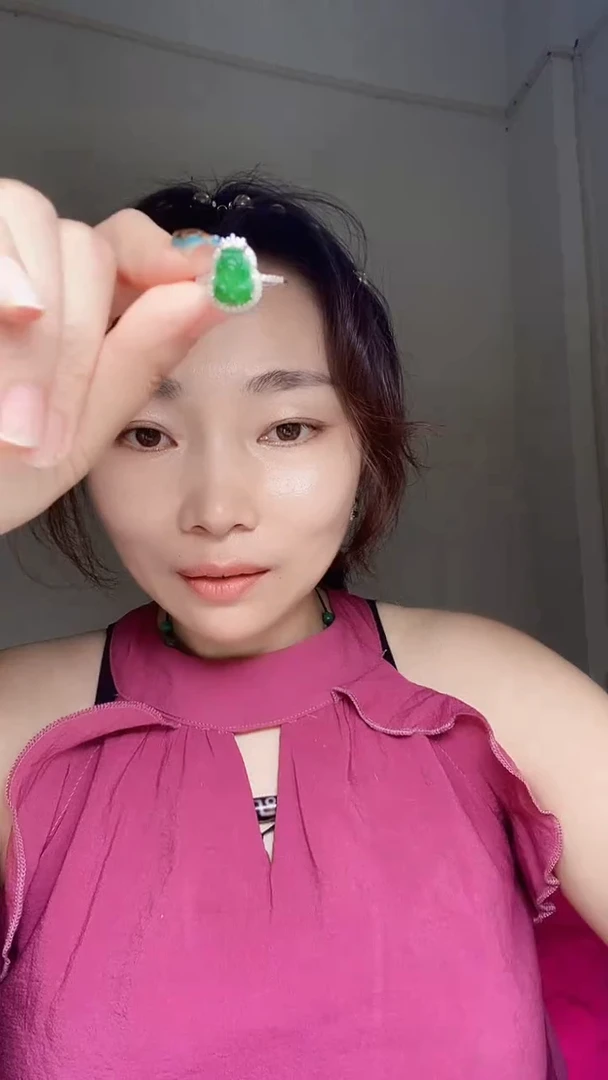 翡翠戒指银S925镶嵌貔貅戒指