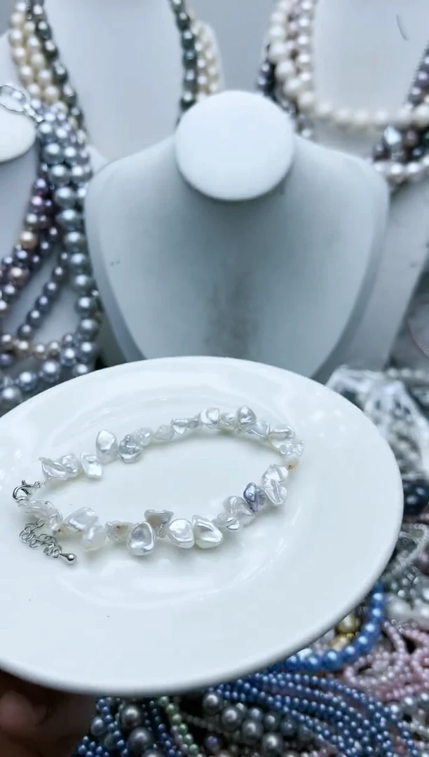 【闪购商品】淡水珍珠颈饰钛钢1