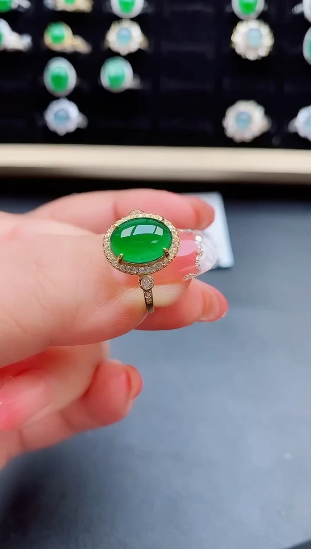 【闪购商品】翡翠戒指银S925镶嵌11111