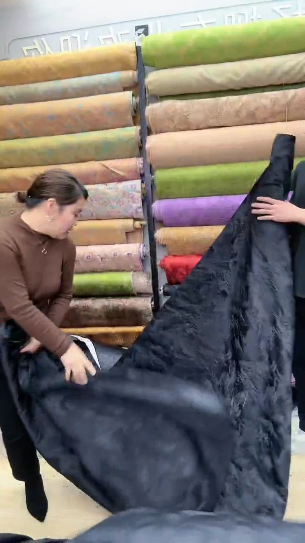 9号黑色醋酸立体浮雕半米