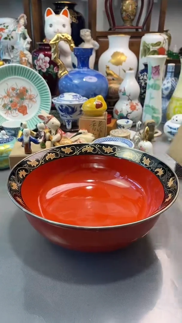 瓷片漆器大钵一一一一