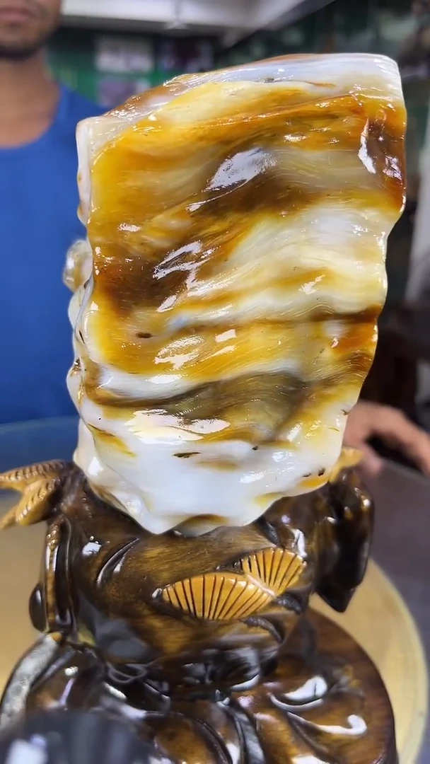 未镶嵌珠宝奇石硅化玉缅甸天然树化玉摆件