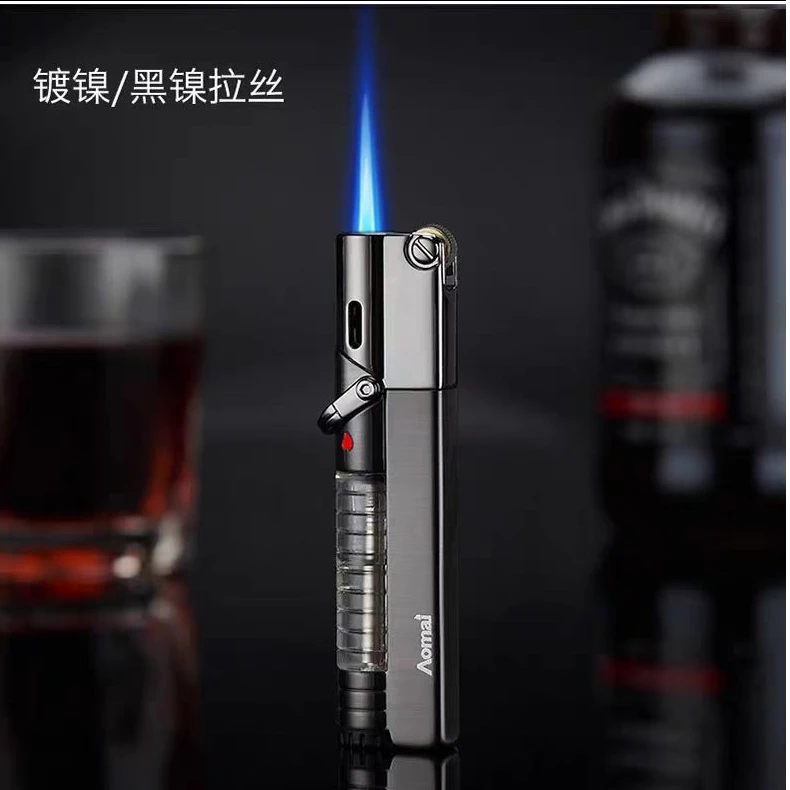 时尚防风打火机创意打火机男士网红迷你高档户外复古打火机充气