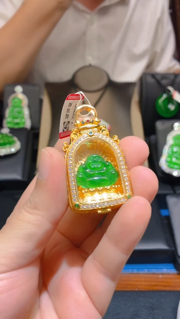 翡翠挂件未镶嵌L018天然A货翡翠未镶嵌