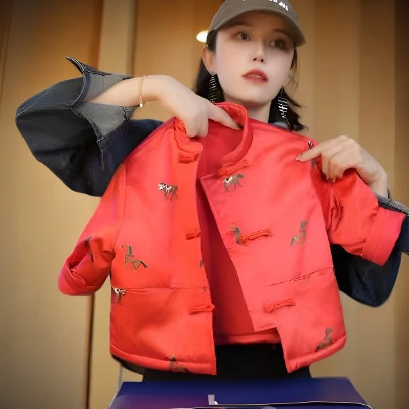 男童拜年服儿童过年喜庆衣服男孩马年红色唐装小少爷年服外套加厚