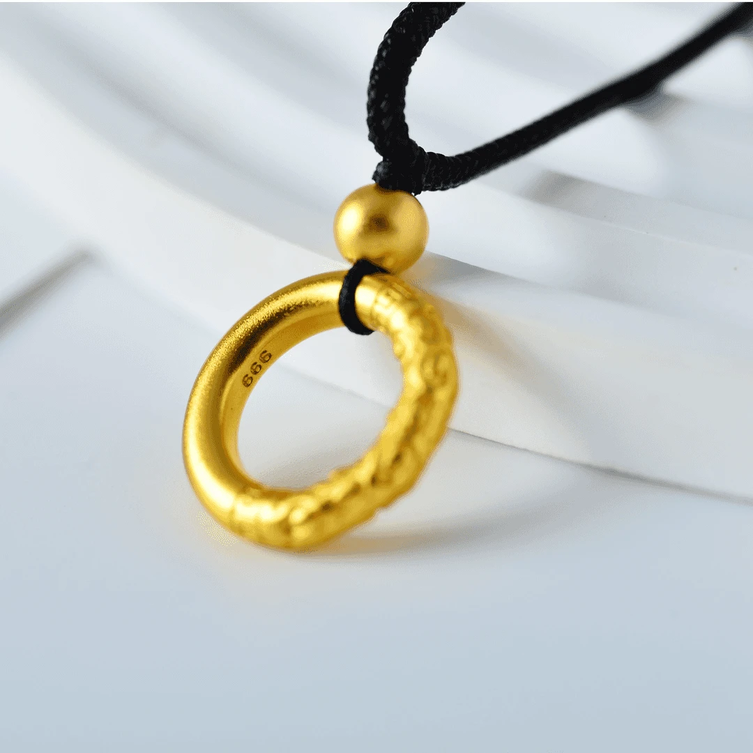 铜合金项链平安扣吊坠越南一生所爱金箍男女款