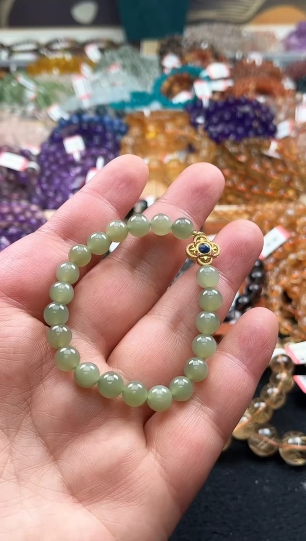 【闪购商品】和田玉（碧玉）手链未镶嵌天铭029