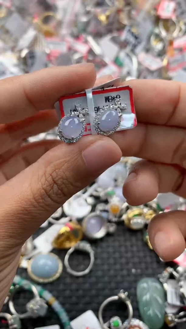 银S925镶嵌戒指翡翠777               8