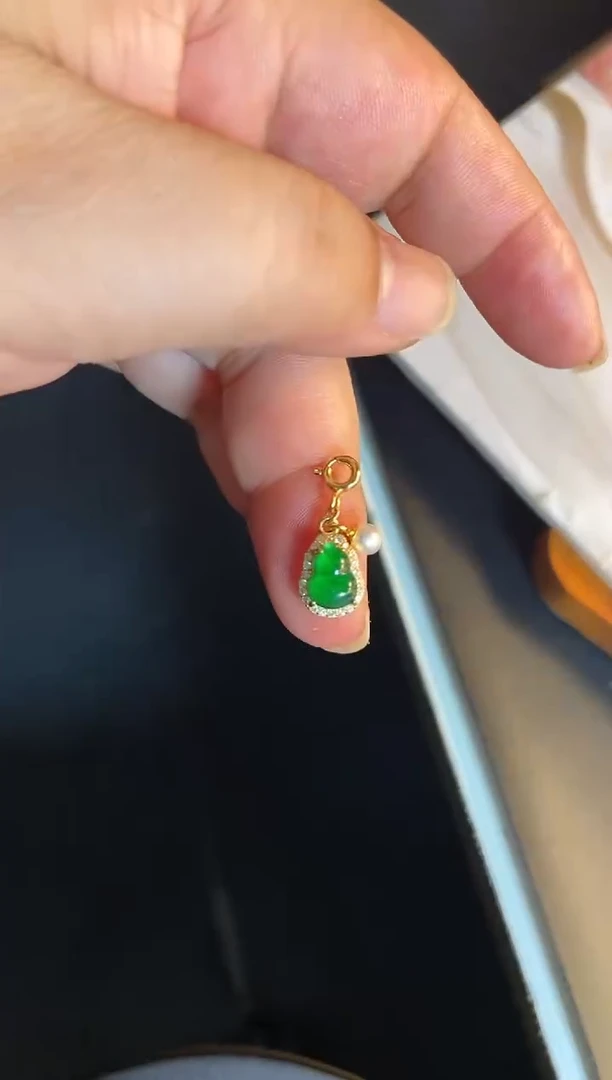 吊坠(不含链)银S925镶嵌翡翠1