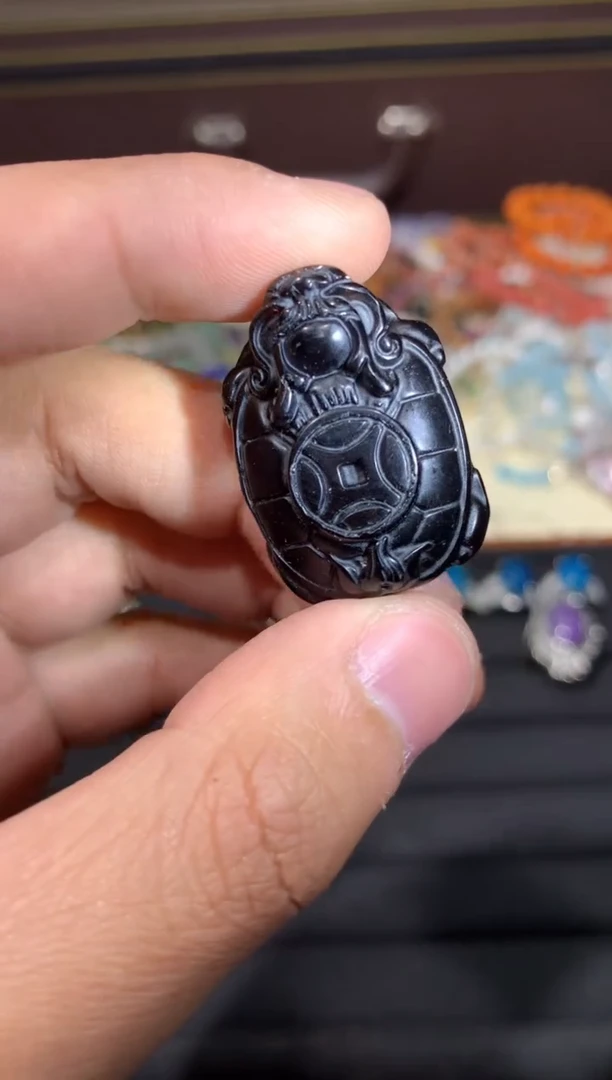 未镶嵌黑曜岩吊坠(不含链)P83不编绳