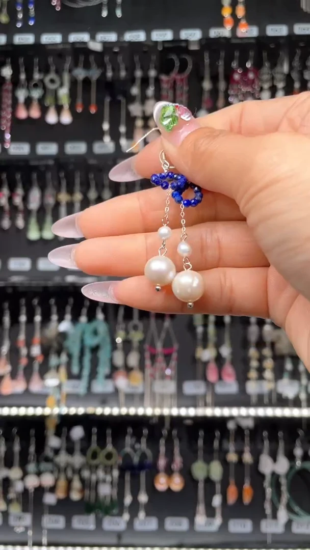 紫晶耳饰银S925镶嵌 菲萱