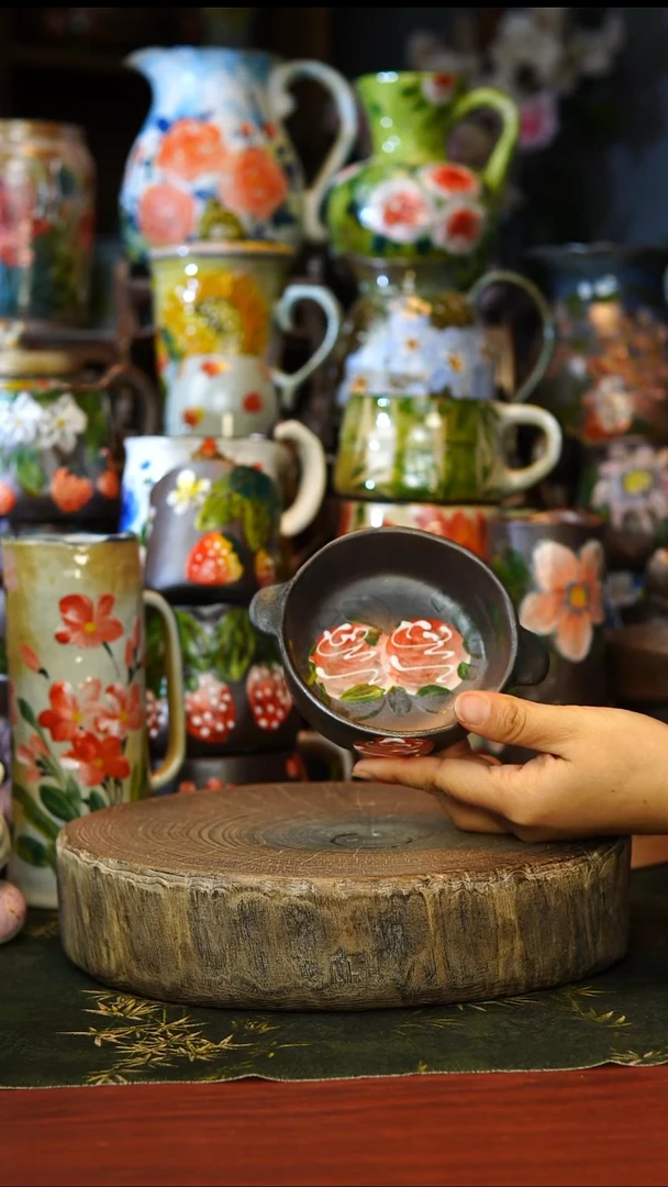 陶瓷5景德镇手工手绘釉下彩