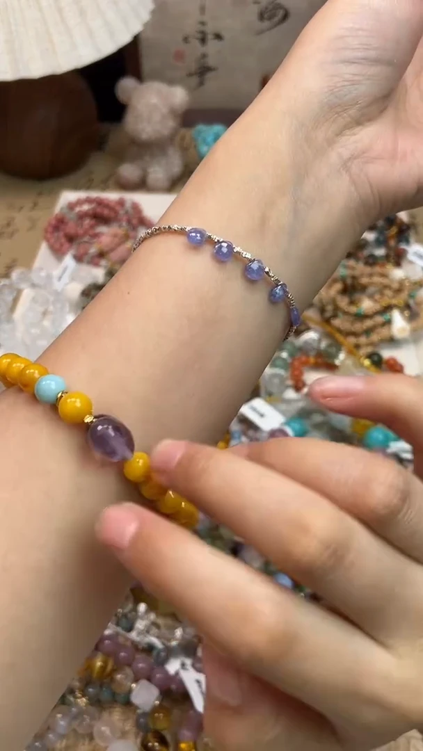 手链银S925镶嵌坦桑石419