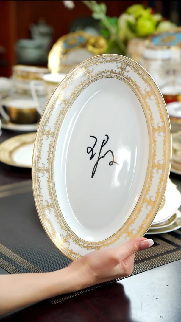 瓷片12英寸鱼盘1个