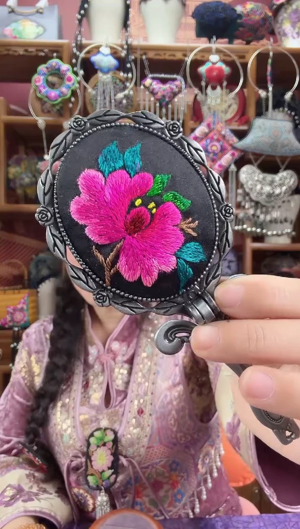 刺绣化妆镜96甜甜家