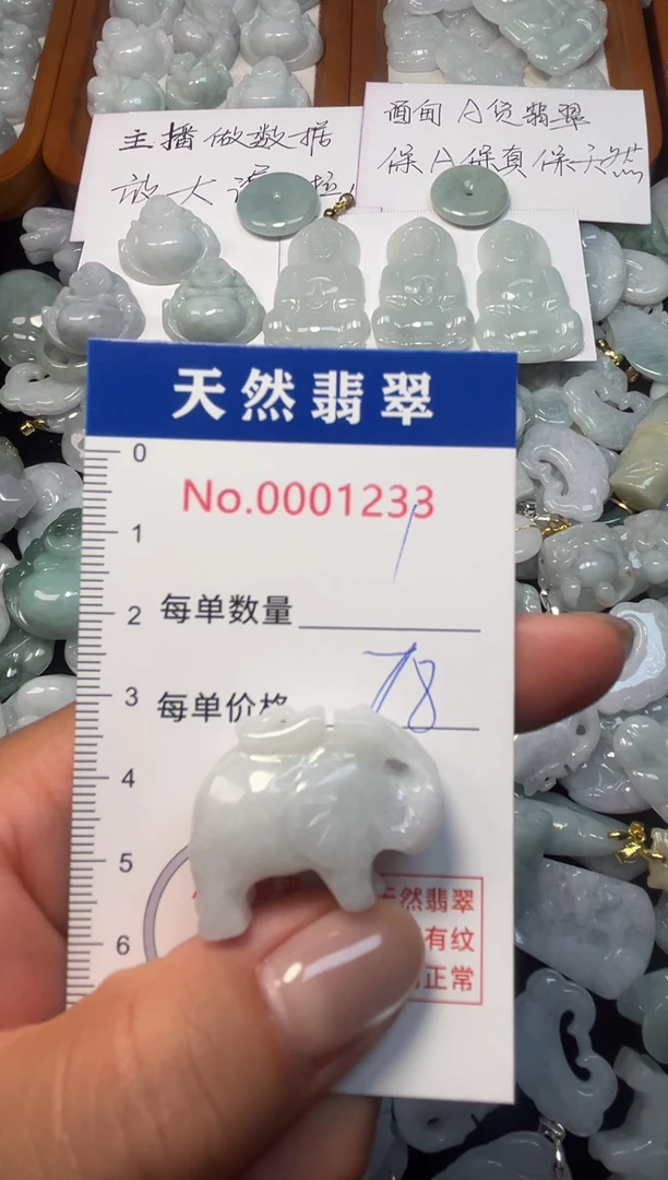 翡翠未镶嵌吊坠(不含链)1233