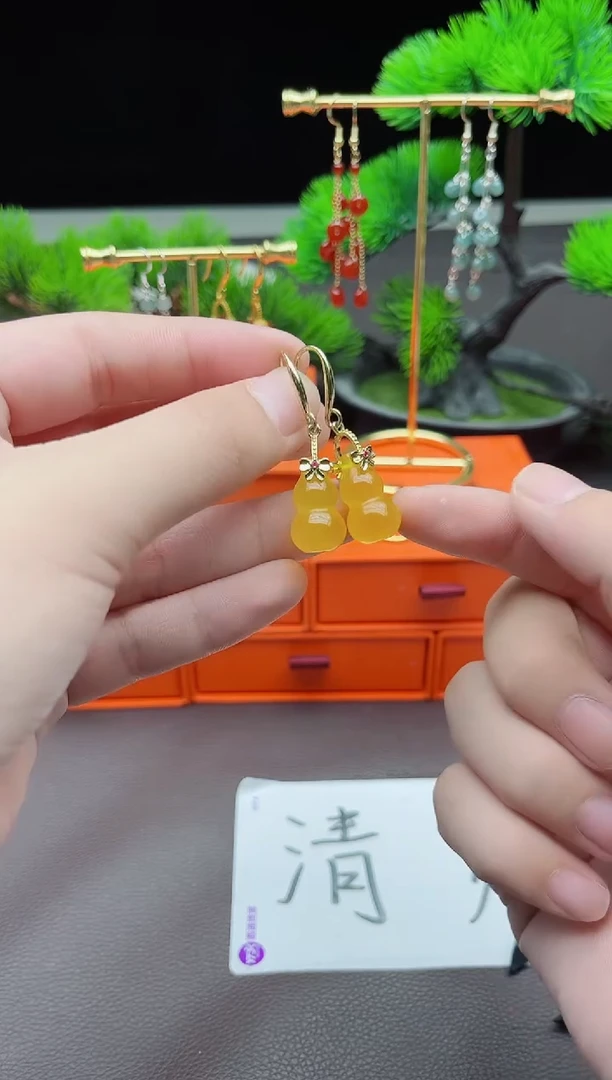 玛瑙/玉髓耳饰银S925镶嵌333