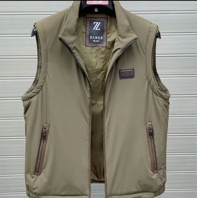 新款高品质男士立领休闲薄棉马甲