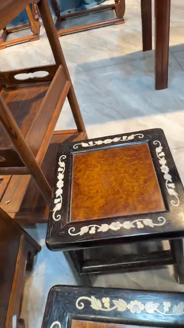 木紫檀留疤富贵凳邵氏紫檀木艺