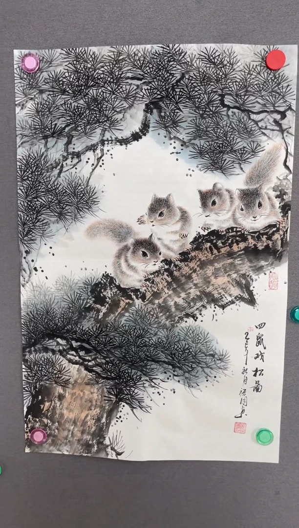 国画国画山水花鸟作品