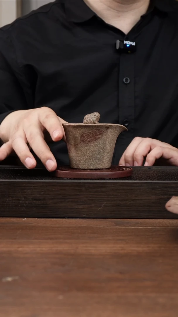 茶杯紫砂不*还原烧手抓金蟾汉瓦120CC(01401)